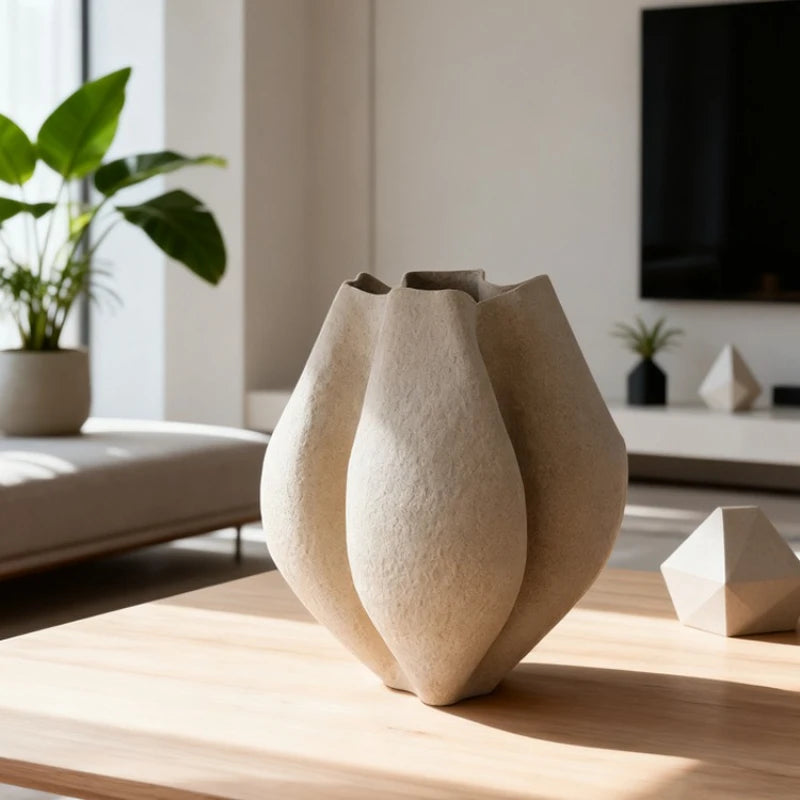 Handcrafted Geometric Irregular Vase