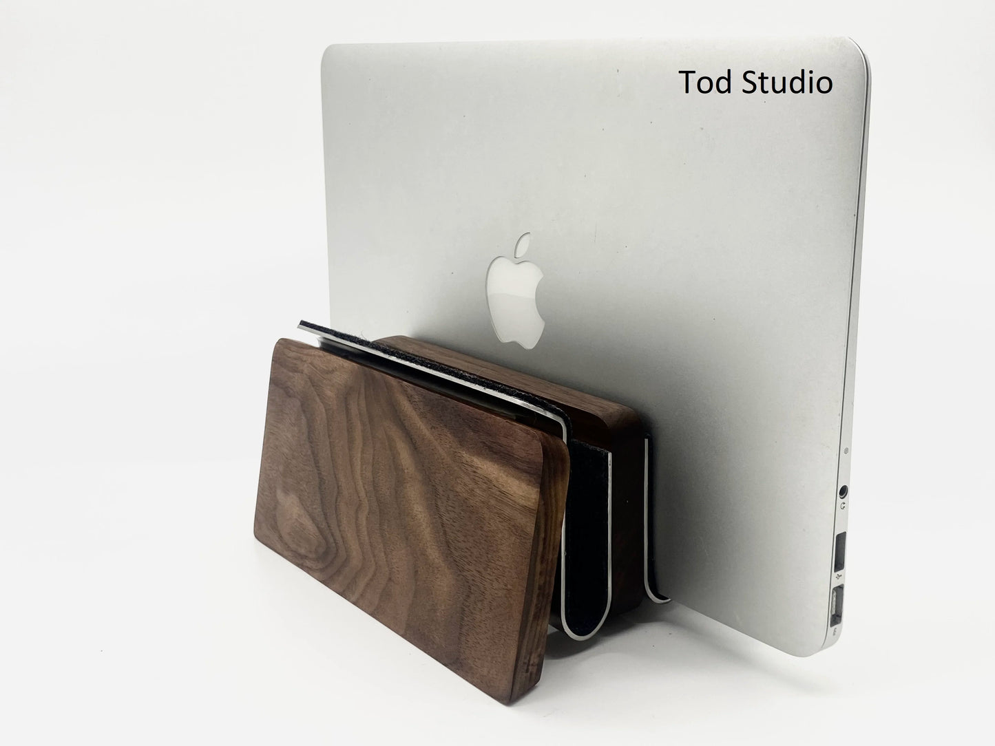Walnut Vertical Notebook Stand Organizer
