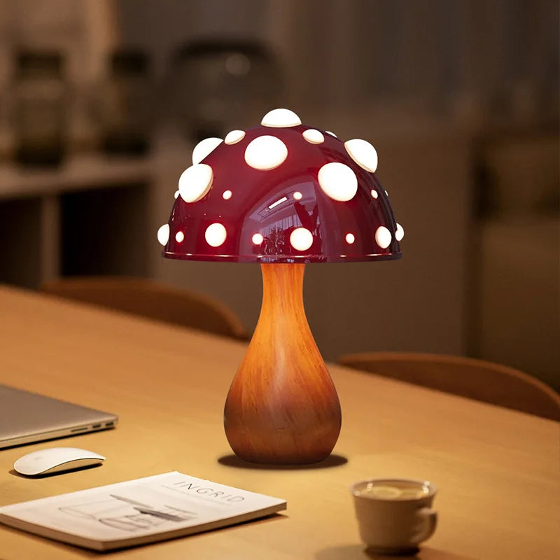 Tricolored Mushroom Lamp