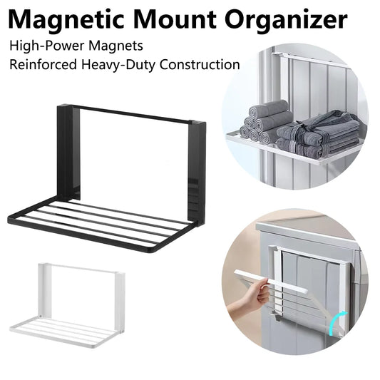 Mega Space Saving Magnetic Washing Shelf Clothes Rack Organizer delivers space-saving, no-punch install, portable versatility, and tidy laundry storage and neat, shop now!