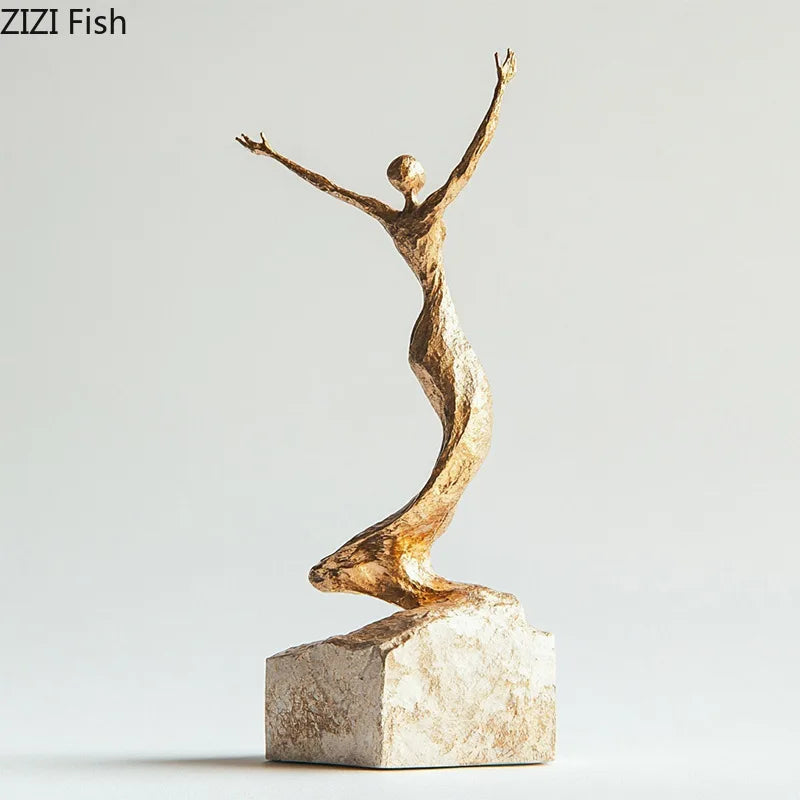 Golden Figurine Display Ornament