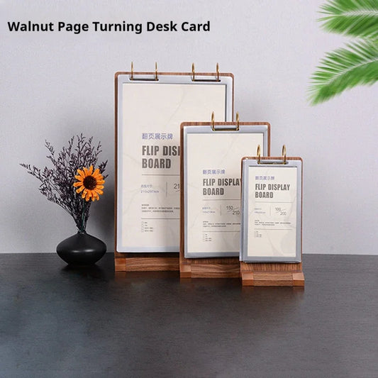 Wooden A4 Double-sided Menu Clipboard