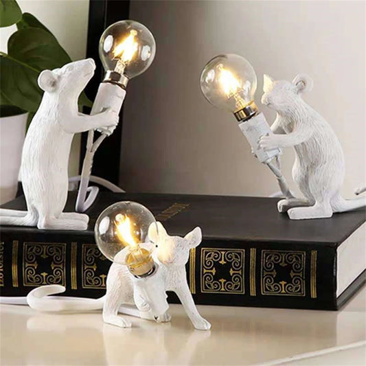 Illuminate your space with the Nordic Animal LED Table Lamp, featuring charming resin designs perfect for home decor and cozy bedroom lighting.