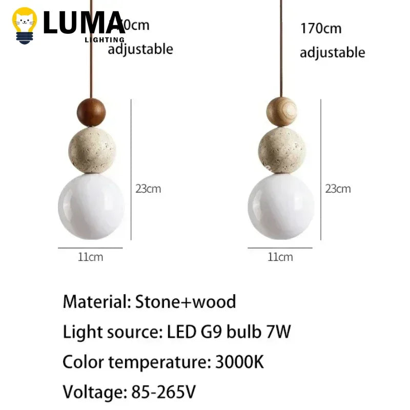 Travertine Pendant Light