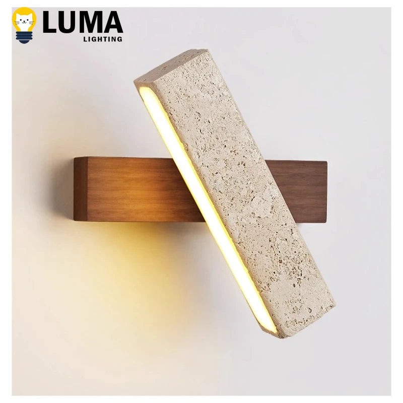 Japanese Wabi Sabi Travertine Wall Light