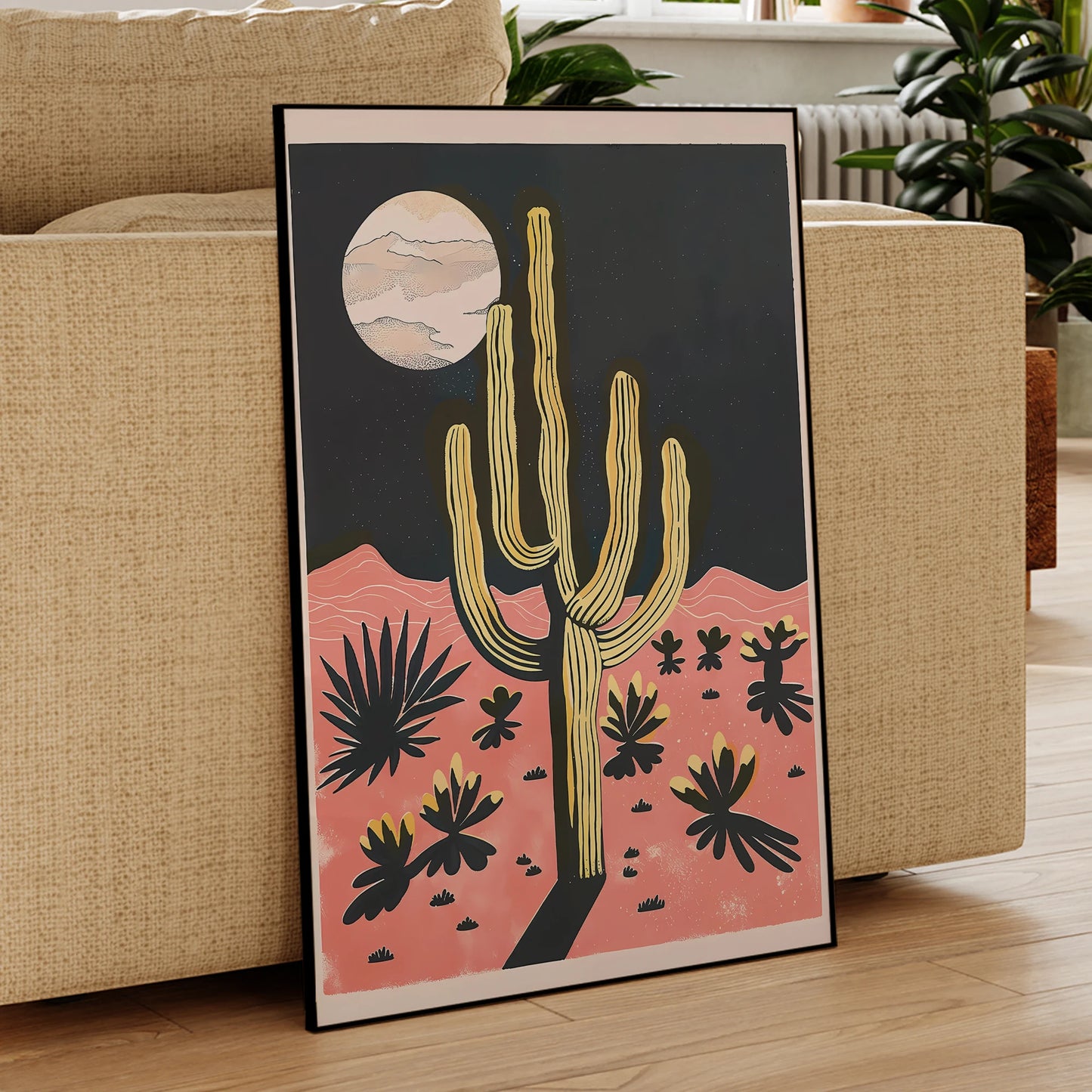 Modern Cactus Wall Art Print
