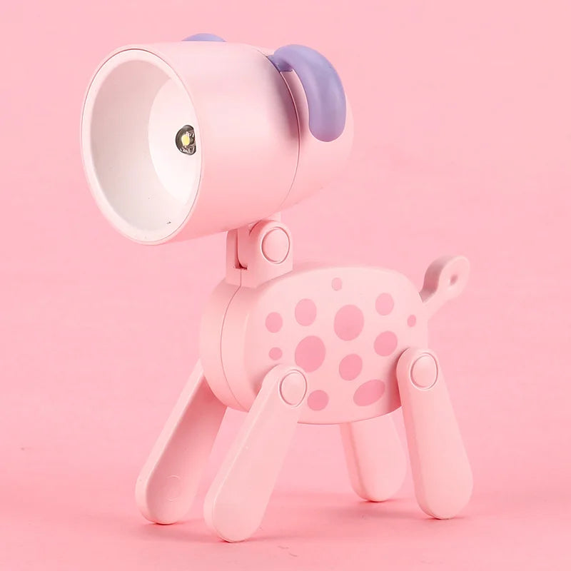 Cute Dog Night Light Folding Desk Lamp For Kids Bedroom