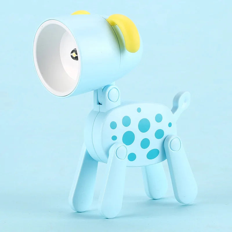 Cute Dog Night Light Folding Desk Lamp For Kids Bedroom