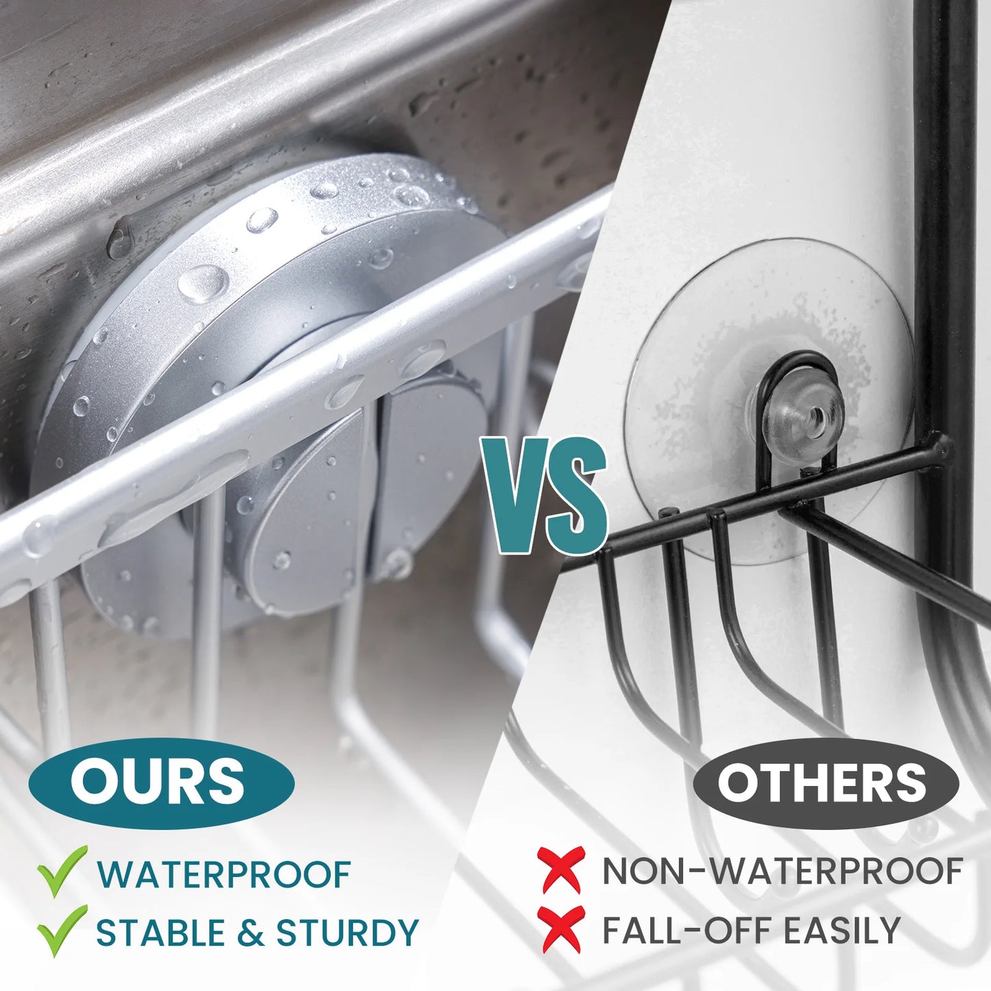 Rustproof Aluminum Suction Sponge Holder