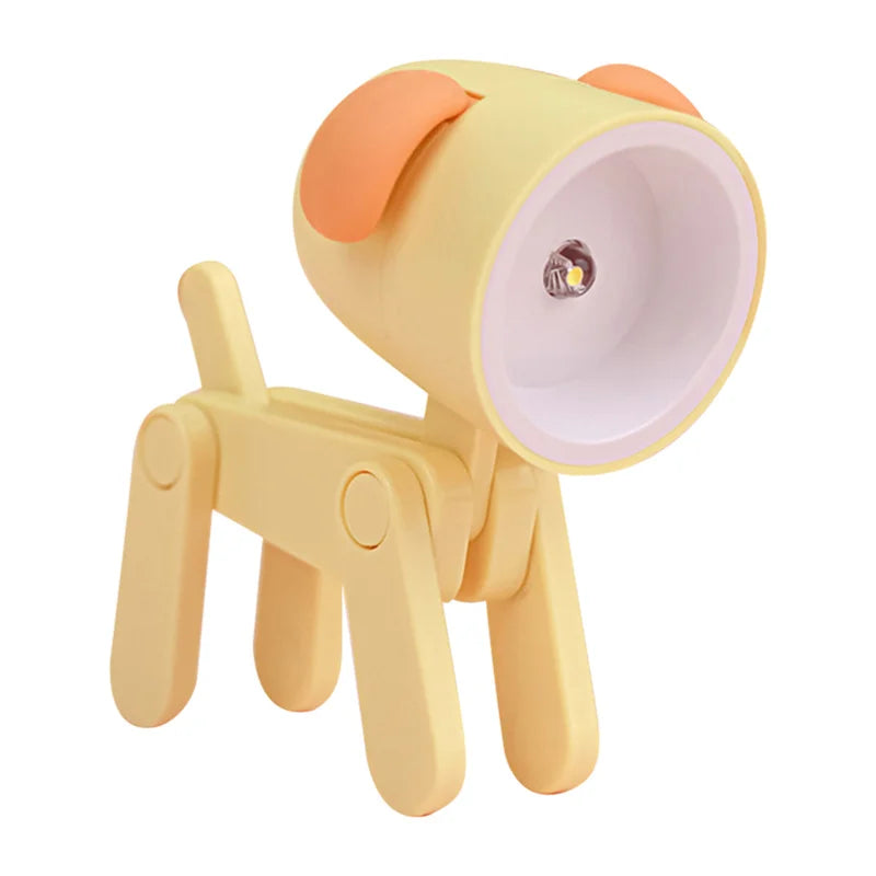 Cute Dog Night Light Folding Desk Lamp For Kids Bedroom