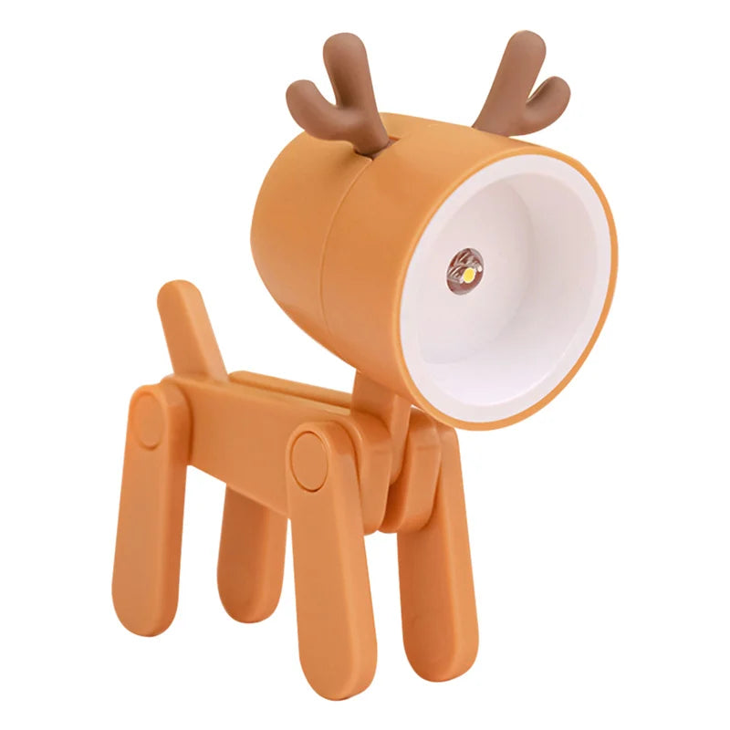 Cute Dog Night Light Folding Desk Lamp For Kids Bedroom