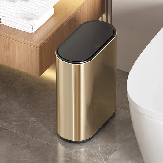 Stainless Steel Slimline Trash Can delivers a sleek, very durable stainless steel bin for home, kitchen, and bathroom; space-saving design—shop now.