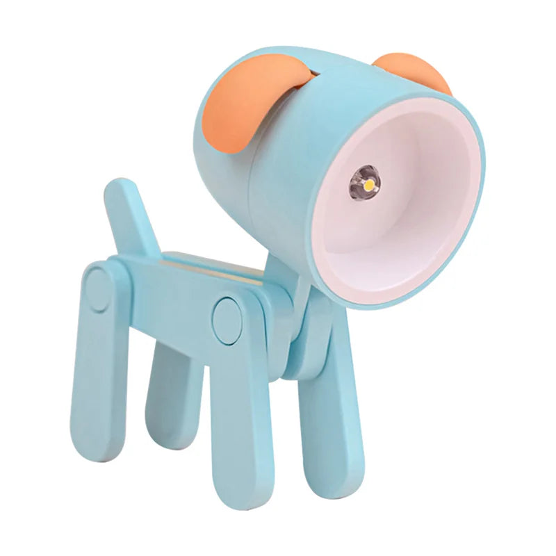 Cute Dog Night Light Folding Desk Lamp For Kids Bedroom