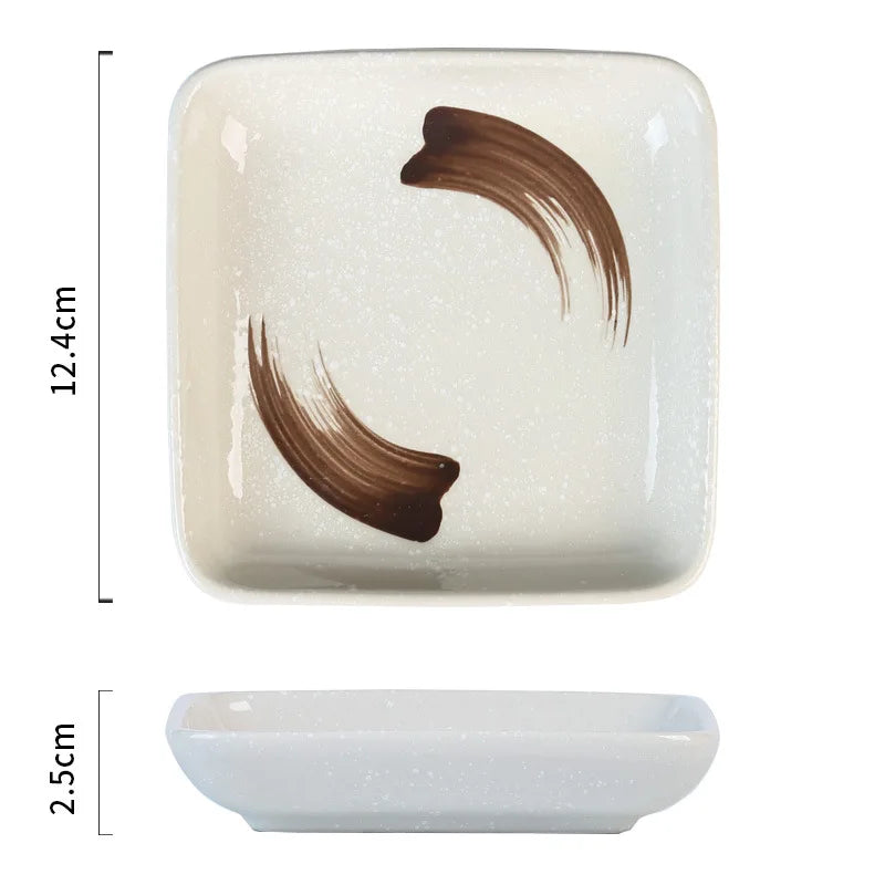Glazed Porcelain Sushi Plate