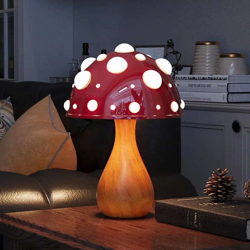 Tricolored Mushroom Lamp LED warmth with USB or AC power, eco biomimic design—soft light for your space in any room, Shop now!