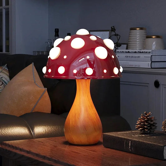 Tricolored Mushroom Lamp LED warmth with USB or AC power, eco biomimic design—soft light for your space in any room, Shop now!