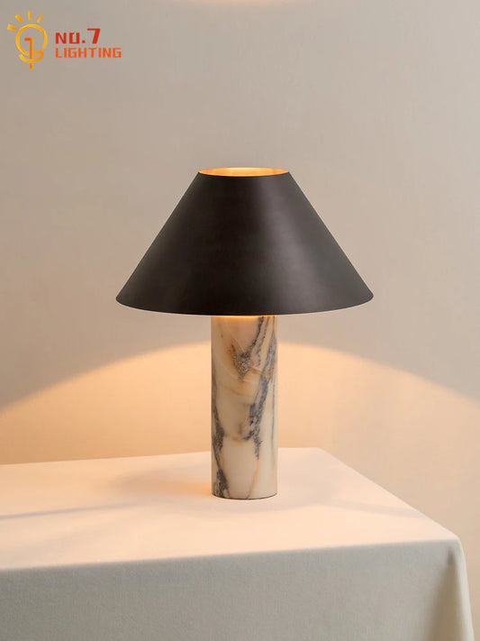 Italian Marble Table Lamp LED E27 delivers elegant Italian design with a minimalist marble base, energy-saving LED, and modern desk lighting, and shop now.