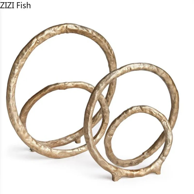 Golden Topology Abstract Decor