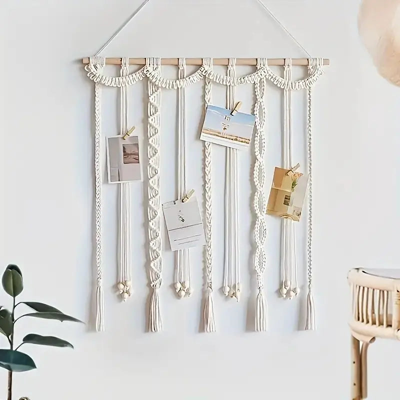 Boho Photo Clips Tassel Display