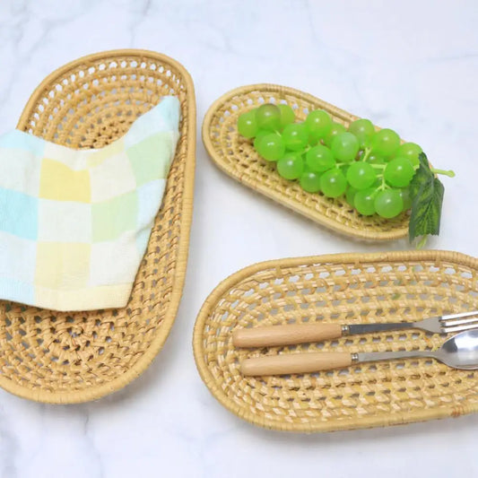 Rattan Tray eco-friendly, luxury handwoven storage that elevates kitchen and table displays; organize fruit, bread, and decor with timeless style—shop now.
