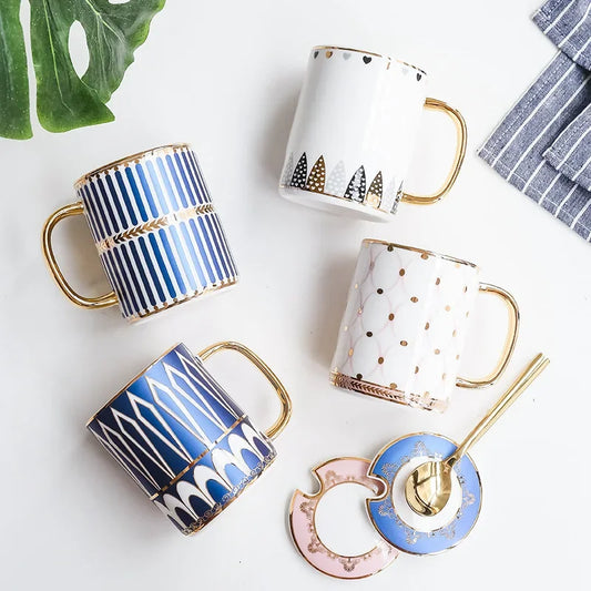 Elevate your coffee experience with our Luxury Gold Ceramic Coffee Mug, a stylish 350ml drinkware perfect for gifts and everyday use.