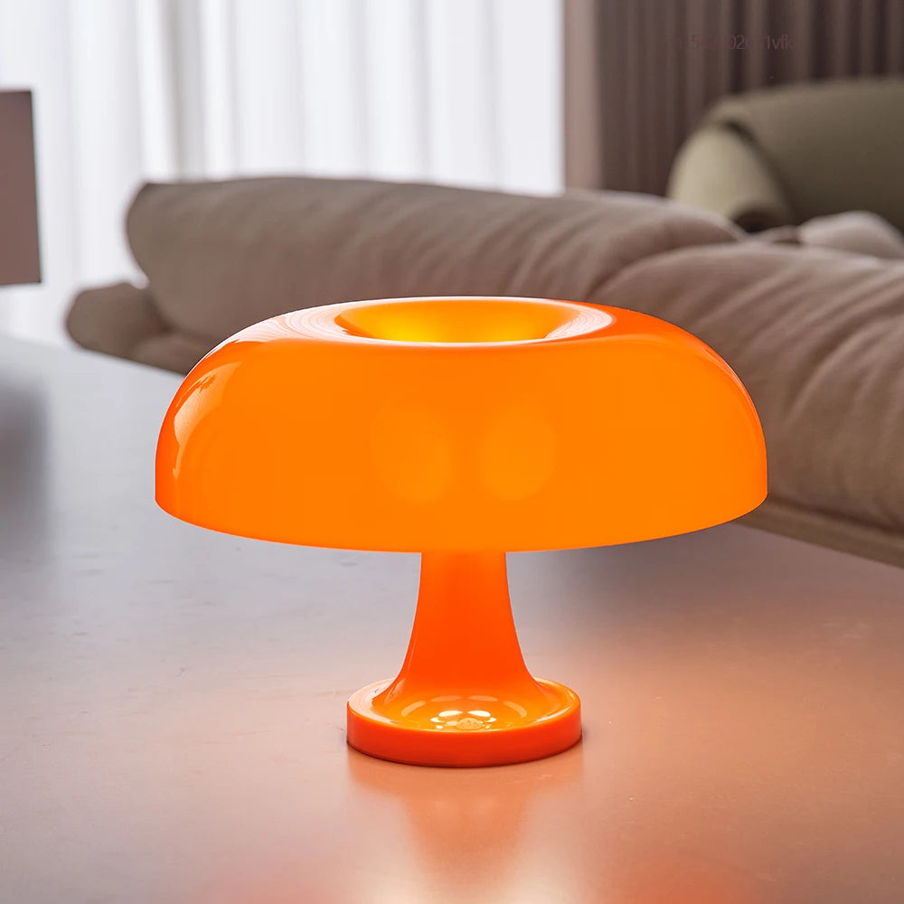 Mushroom Table Lamp Danish Designer Orange