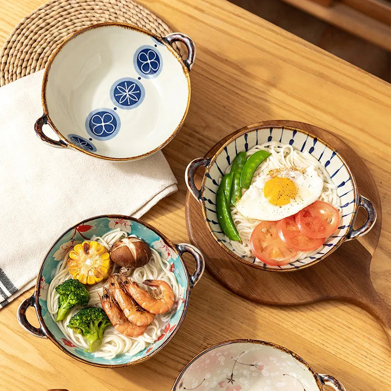 Microwave Safe Ceramic Noodle Bowl