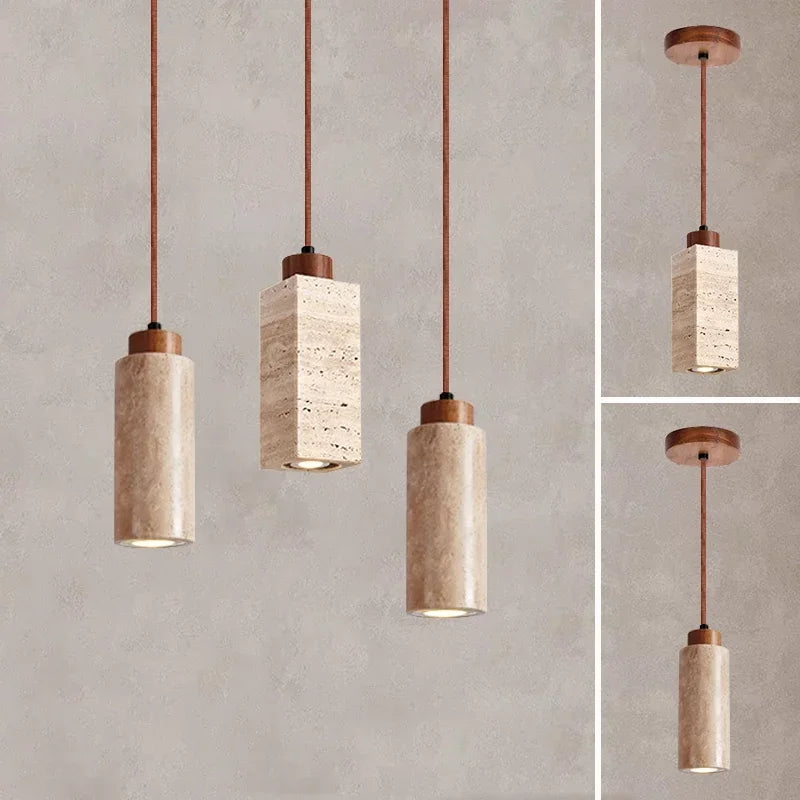 Travertine Chandelier delivers timeless Japanese aesthetic with warm marble glow for dining, bars, and bedrooms—shop now.