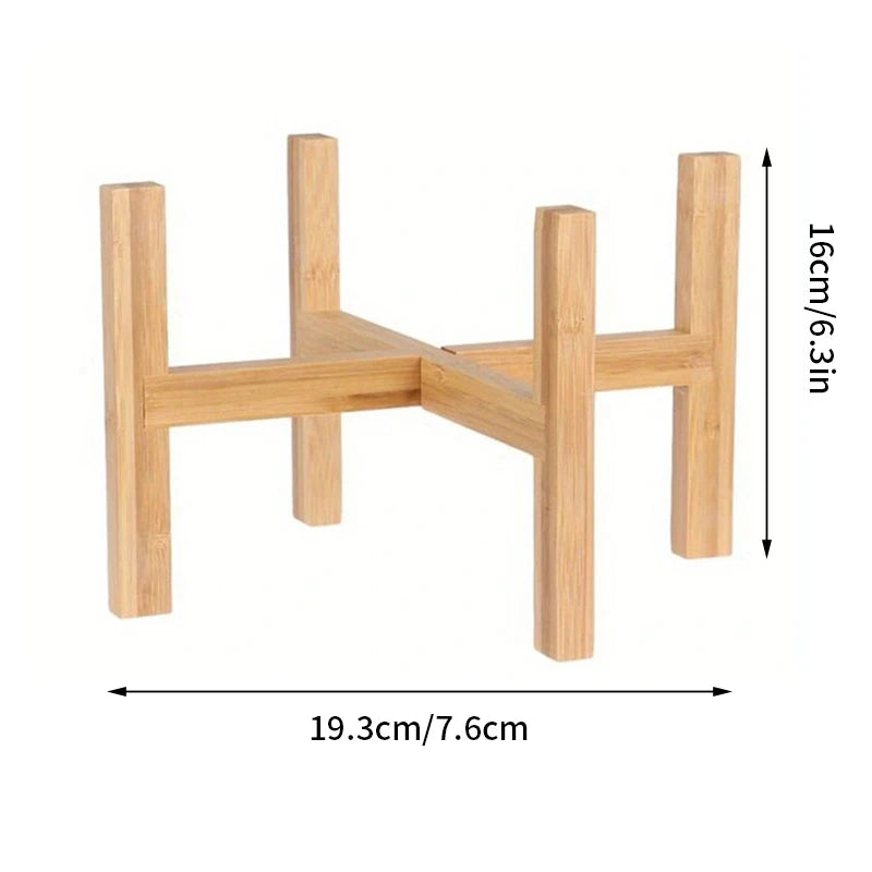 Bamboo Flower Frame Pot Stand