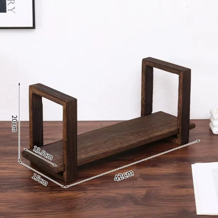 Bamboo Compact Desktop Bookshelf Organizer