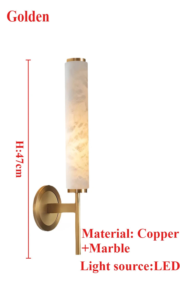 Copper Marble Wall Lamp
