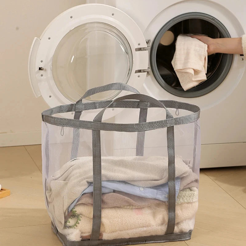 Nylon Mesh Foldable Laundry Basket