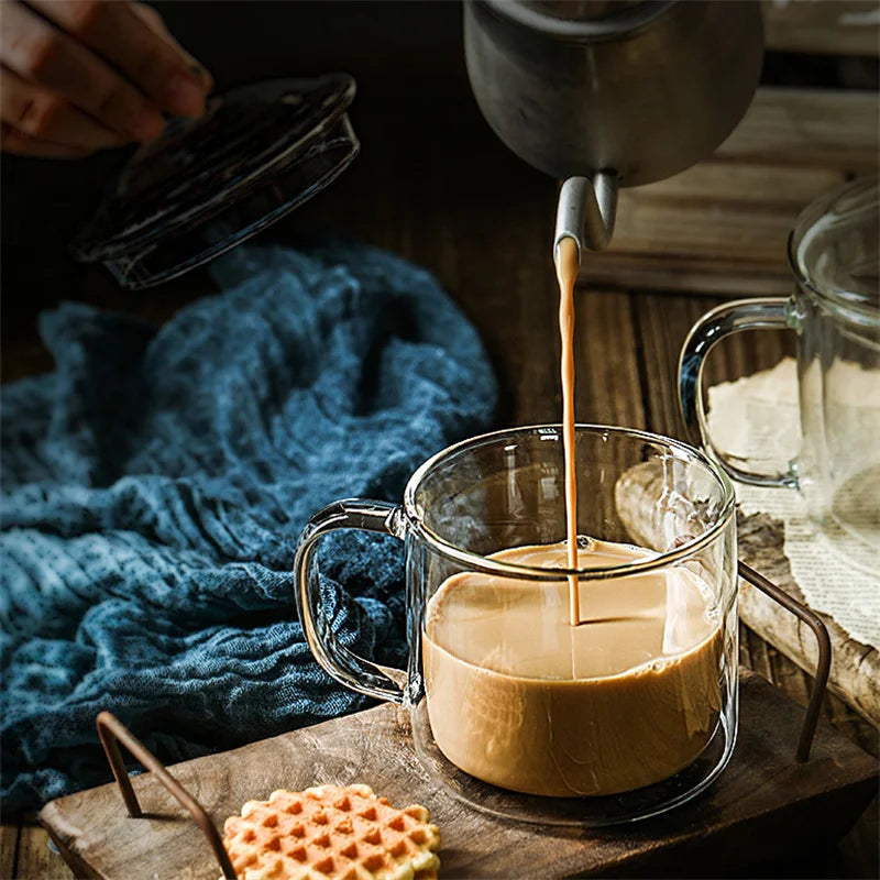 Double Walled Glass Mugs