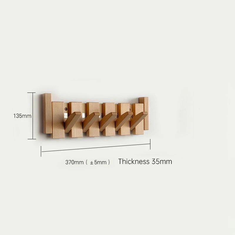 Walnut Wall Mount Coat Rack