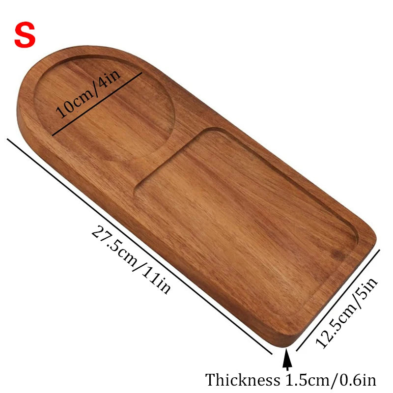 Handcrafted Hardwood Breakfast Serving Tray