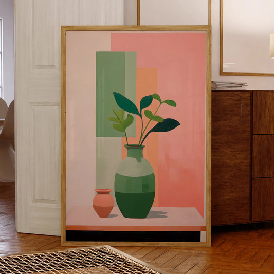 Enhance your living space with our eco-friendly still life branches and leaves canvas prints, perfect for any room's decor.