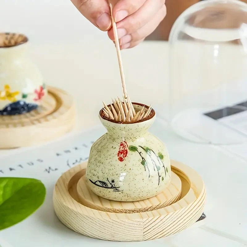 Handcrafted Ceramic Toothpick Dispenser