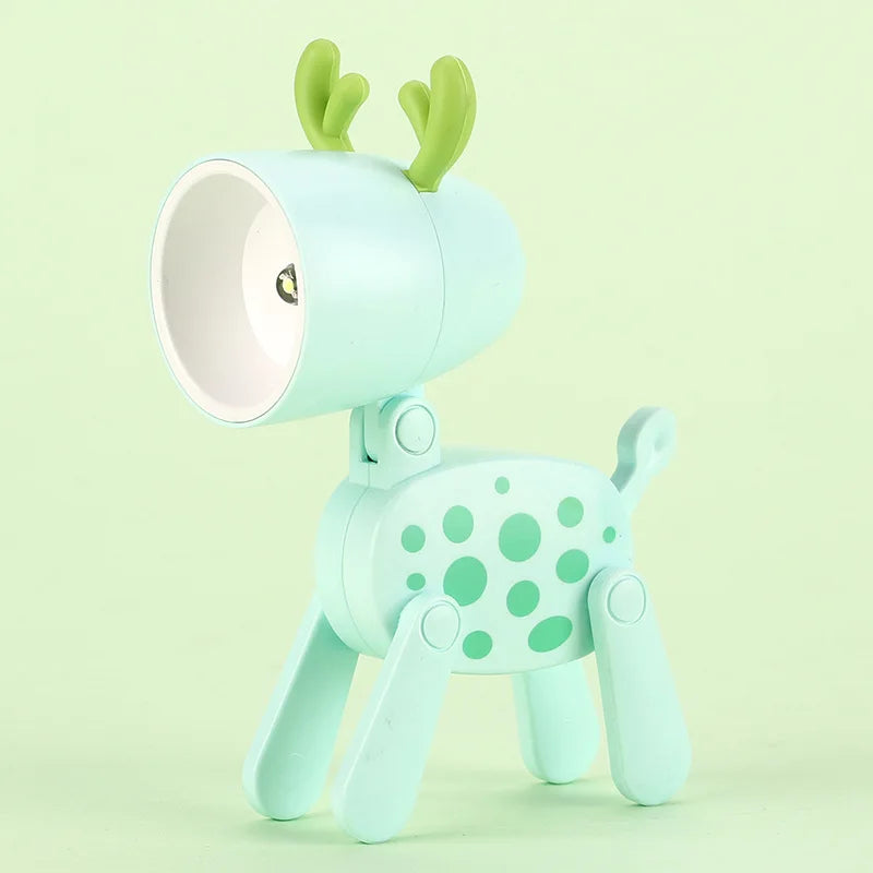 Cute Dog Night Light Folding Desk Lamp For Kids Bedroom