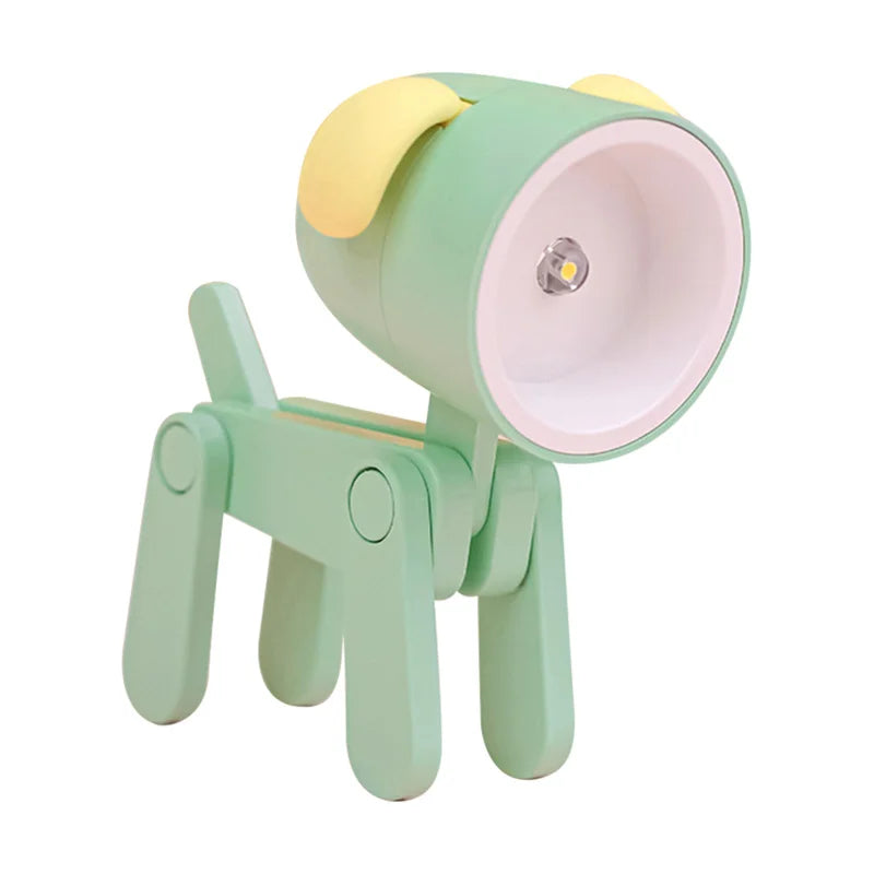 Cute Dog Night Light Folding Desk Lamp For Kids Bedroom
