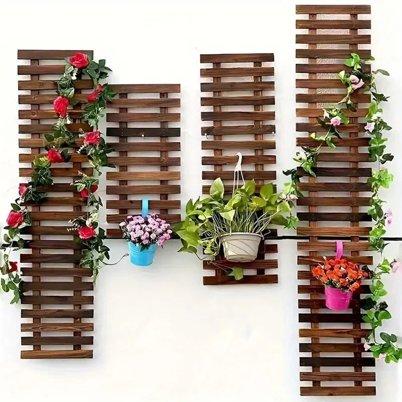 Balcony Garden Solid Wood Shelf