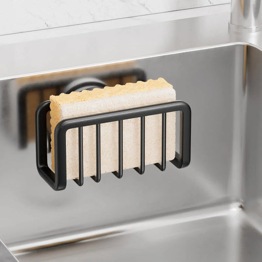 Sponge Holder with strong suction keeps your sink organized, rustproof, and dry; install in 1 second, reposition anytime for a cleaner kitchen—shop now!!!!