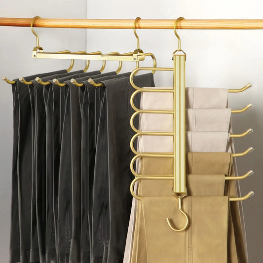 Executive Pro Multifunctional Aluminum Pants Hangers deliver space-saving 6-layer organization, for closet use and 80-lb capacity with easy access—shop now.