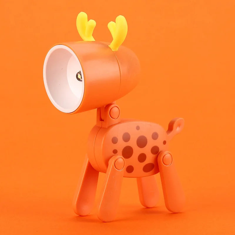 Cute Dog Night Light Folding Desk Lamp For Kids Bedroom