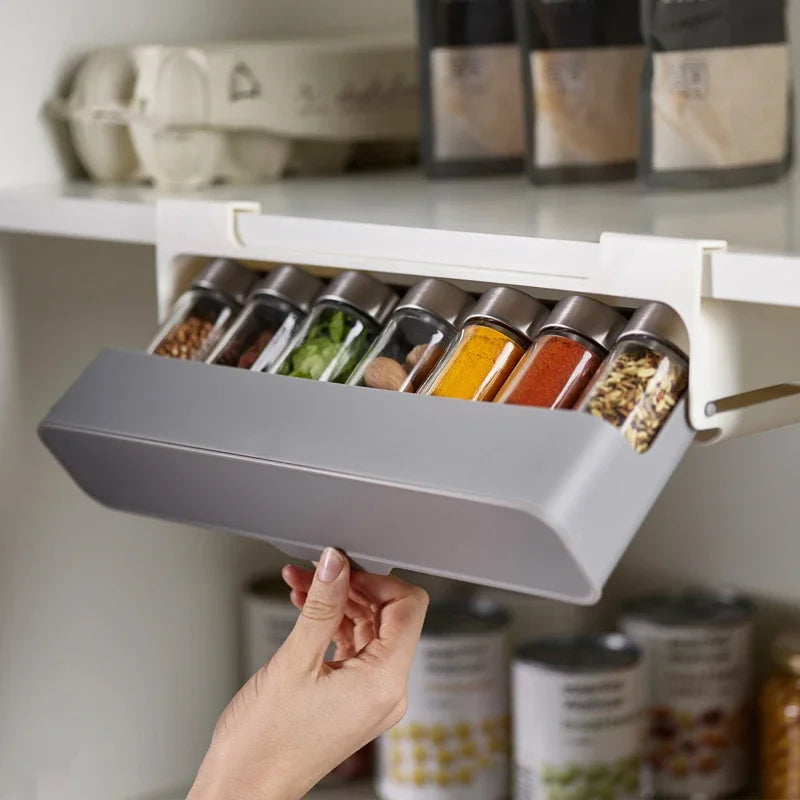 Self-Adhesive Spice Rack Organizer delivers professional-grade wall storage for jars, keeping spices neat, accessible, and space-saving design - shop now!!