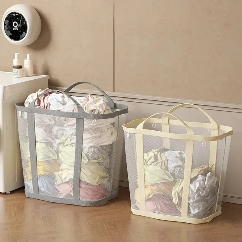 Nylon Mesh Foldable Laundry Basket