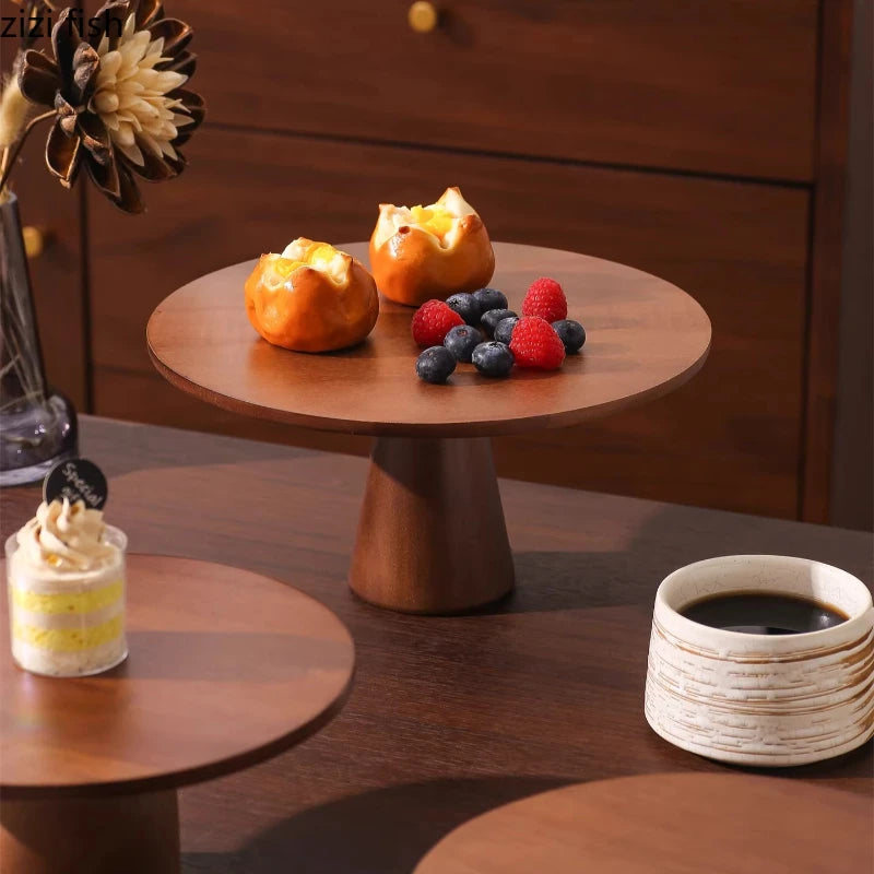 Handcrafted Wooden Dessert Tray Set