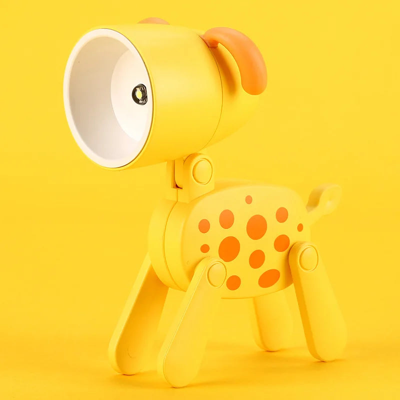 Cute Dog Night Light Folding Desk Lamp For Kids Bedroom