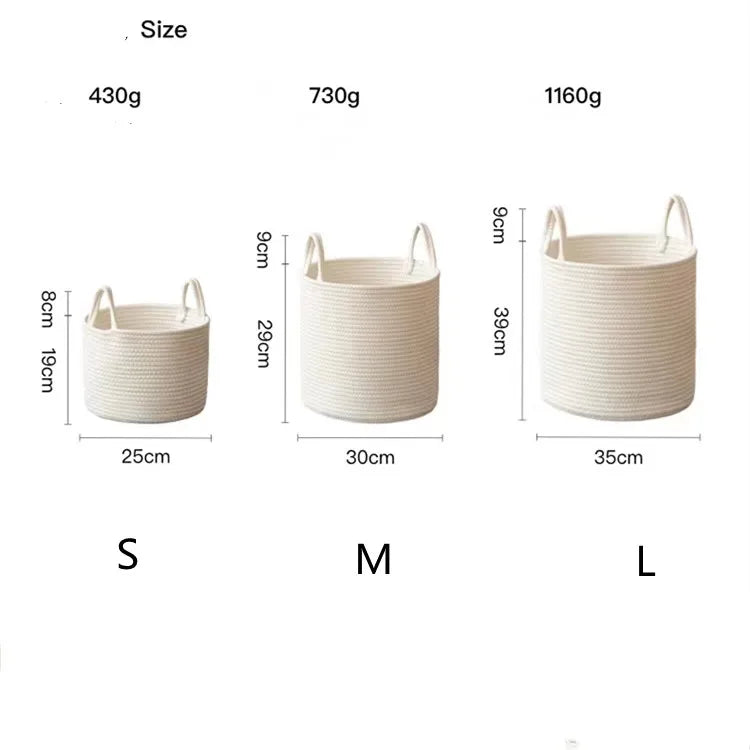 Cotton Rope Laundry Basket