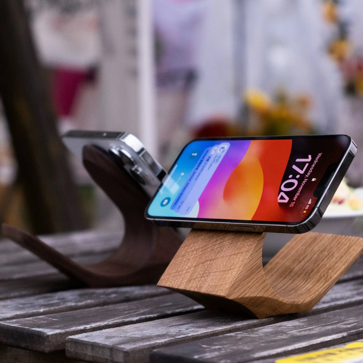 Solid Wood Magnetic Phone Holder