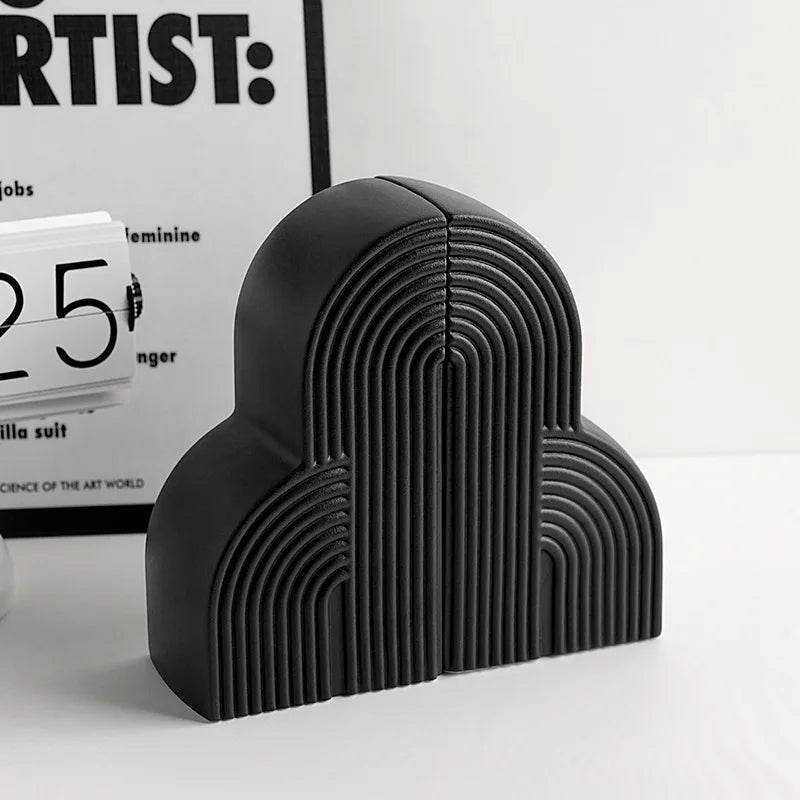 Nordic Ceramic Bookends for Home Office